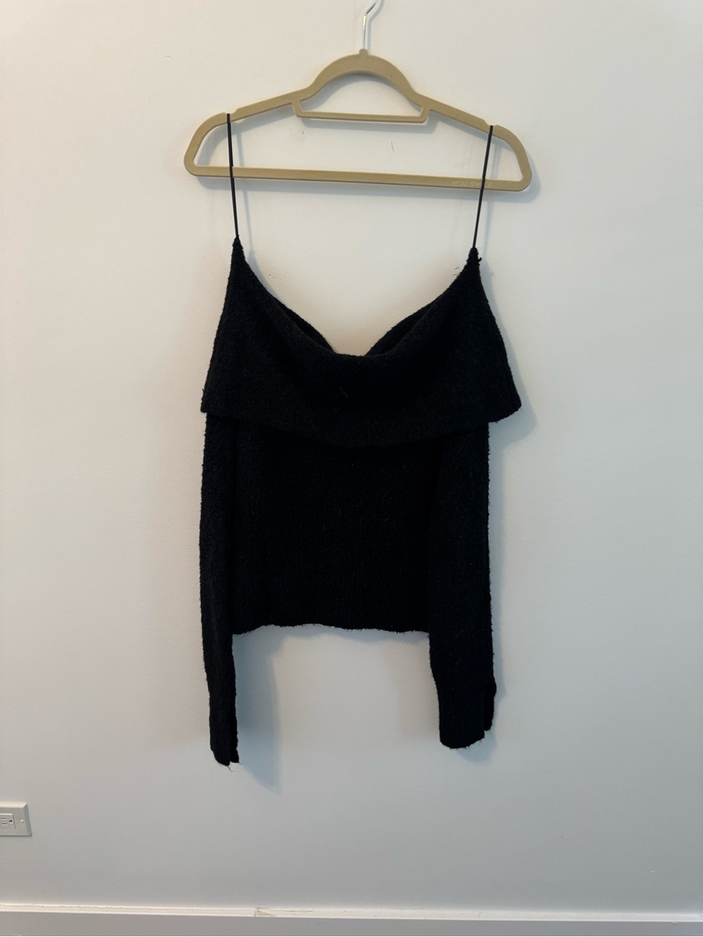 silence + noise Black Off-Shoulder Sweater
